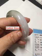 Load image into Gallery viewer, 54mm certified Type A 100% Natural light green white purple Jadeite Jade bangle Q131-3010