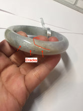 Load image into Gallery viewer, 55.7mm Certified Type A 100% Natural watery light purple/green/white Jadeite Jade bangle F99-3522