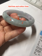 Load image into Gallery viewer, 56.3mm certified 100% natural Type A icy light green/purple jadeite jade bangle PE7-0299