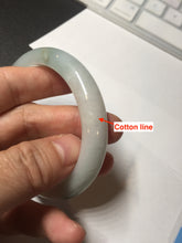 Load image into Gallery viewer, 54.8mm certified type A 100% Natural icy watery green/white jadeite jade bangle BP35-8906