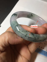 Load image into Gallery viewer, 55.9mm Certified 100% natural Type A light purple with sunny flying flowers jadeite jade bangle BL106-8719