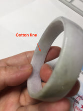 Load image into Gallery viewer, 51mm Certified Type A 100% Natural light purple/white square Jadeite Jade bangle BN93-2719