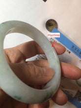 Load image into Gallery viewer, 55mm certified Type A 100% Natural green/white Jadeite Jade bangle BF67-4487