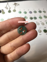 Load image into Gallery viewer, 12.5-13mm Type A 100% Natural icy watery green purple white yellow Jadeite Safety Guardian Button donuts pendant PF2