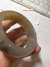 Load image into Gallery viewer, 61mm 100% natural beige/yellow/gary/brown with floating seaweeds chubby Quartzite (Shetaicui jade) bangle XY119