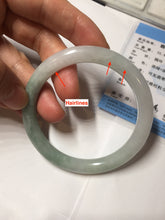 Load image into Gallery viewer, 54.4mm certified 100% natural Type A light green white purple round cut jadeite jade bangle AA121-4903