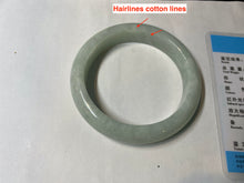 Load image into Gallery viewer, 55.5mm Certified 100% Natural type A light green Jadeite Jade bangle AX84-2843