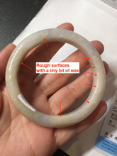 Load image into Gallery viewer, 57.5mm Certified Type A 100% Natural white/yellow/brown (golden sand) Jadeite Jade bangle BM52-7050
