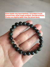 Load image into Gallery viewer, AllaboutjadeCanada.com only. 6.5-7.5mm 100% natural black/blue/green/brown(Wuji, Mocui) jadeite jade beads bracelet AK8 (Add on item, not sale individually. ) .