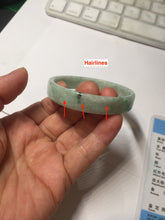 Load image into Gallery viewer, 51.7mm Certified type A 100% Natural sunny green light green with green flying flowers square Jadeite Jade bangle PA257-6942