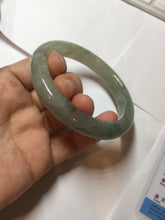 Load image into Gallery viewer, 56.5mm Certified 100% natural Type A oily dark green/gray/black (老油青) jadeite jade bangle PF34-5472
