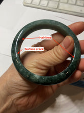 Load image into Gallery viewer, 57.6mm Certified type A 100% Natural oily dark green (老油青)Jadeite bangle PA226-9010