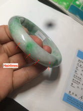 Load image into Gallery viewer, 57.6mm Certified 100% natural Type A sunny green/white jadeite jade bangle AX49-4131