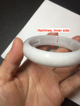 Load image into Gallery viewer, 56.4mm certificated Type A 100% Natural light purple/white Jadeite Jade bangle BF130-4028