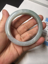 Load image into Gallery viewer, 53.5mm certified 100% natural Type A light green/purple jadeite jade bangle BP34-3401