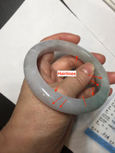 Load image into Gallery viewer, 60.4mm certified Type A 100% Natural icy watery light green/purple Jadeite Jade bangle BF145-9528