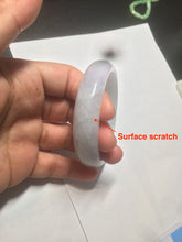 Load image into Gallery viewer, 56.3mm certified 100% natural Type A light green purple jadeite jade bangle Bk75-3785