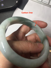 Load image into Gallery viewer, 62mm certified 100% natural Type A oily dark green gray black white (老油青) jadeite jade bangle PH232-0050