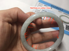 Load image into Gallery viewer, 58mm certified 100% natural Type A light green round cut jadeite jade bangle BP163-2778