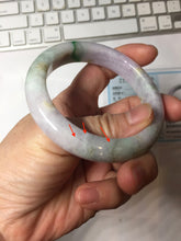 Load image into Gallery viewer, 55.6mm Certified 100% natural Type A sunny Green Yellow Light Purple(Fu Lu Shou) jadeite jade bangle PH249-0511