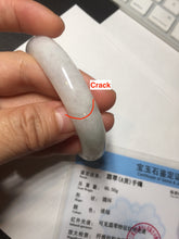 Load image into Gallery viewer, 50mm certified 100% natural Type A icy watery sunny green white red oval jadeite jade bangle BP48-9354