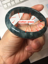 Load image into Gallery viewer, 59mm Certified Type A 100% Natural dark green/blue/gray/black Guatemala Jadeite bangle PJ139-1480