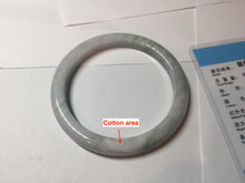 Load image into Gallery viewer, 62.2mm Certified Type A 100% Natura light green white purple slim Jadeite bangle X136-3822