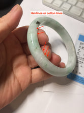 Load image into Gallery viewer, 60mm Certified Type A 100% Natural sunny green white Jadeite bangle PA262-3840