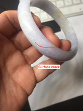 Load image into Gallery viewer, 57.7mm Certified Type A 100% Natural light purple white gray Jadeite bangle BH99-2161