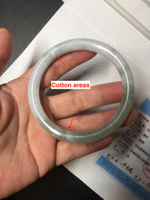 Load image into Gallery viewer, 58.7mm Certified Type A 100% Natural green white slim round cut Jadeite Jade bangle Y169-3693