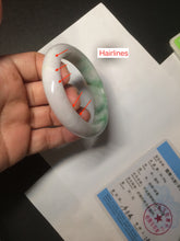 Load image into Gallery viewer, 55mm Certified 100% natural Type A sunny green/purple/white jadeite jade bangle BH29-5417