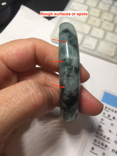 Load image into Gallery viewer, 58.2mm Type A 100% Natural light green/blue/white chubby Jadeite Jade bangle BS130-4037