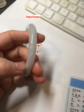 Load image into Gallery viewer, 54.7mm certified 100% natural Type A gray green white purple round cut jadeite jade bangle AA124-4912