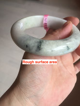 Load image into Gallery viewer, 56.1mm Certified 100% natural type A green/very light pink/yellow chubby jadeite jade bangle Z44-0472