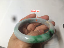 Load image into Gallery viewer, 57.5mm Certified Type A 100% Natural sunny green light purple jadeite jade bangle AX40-7717