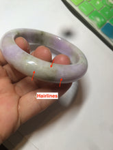Load image into Gallery viewer, 54mm Certified 100% natural Type A green/brown/purple jadeite jade bangle AR84-5217