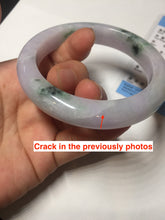 Load image into Gallery viewer, 58mm certified 100% natural type A light green/purple/yellow(FU LU SHOU) jadeite jade bangle BN84-8722