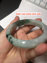 Load image into Gallery viewer, 57mm 100% natural Type A sunny green white purple jadeite jade bangle BN5-8234