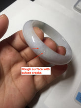 Load image into Gallery viewer, 52mm certified type A100% Natural green purple oval Jadeite Jade bangle BM34-0270