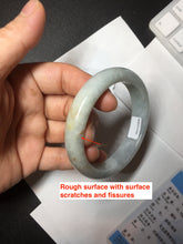 Load image into Gallery viewer, 54.5mm Certified 100% natural Type A light green white yellow jadeite jade bangle AX137-0804