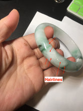 Load image into Gallery viewer, 56.7mm certified 100% natural type A sunny green/white jadeite jade bangle BK71-5217