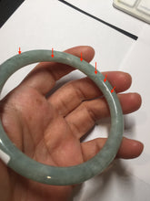 Load image into Gallery viewer, Sold, please don't order. Thanks. 64.7mm Certified type A 100% Natural light green round cut Jadeite bangle J143-(1947)