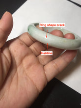 Load image into Gallery viewer, 54.5mm Certified 100% natural Type A sunny green/white jadeite jade bangle BM31-0361
