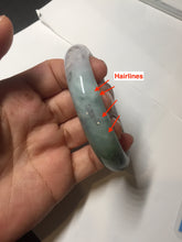 Load image into Gallery viewer, 59mm Certified Type A 100% Natural sunny green dark green purple Jadeite Jade bangle BP99-4054