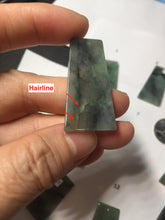 Load image into Gallery viewer, 100% Natural Type A Sunny Green Dark Green Black Gray Misty Mountain Forest Jadeite Jade Safe and Sound Pendant Group BS121