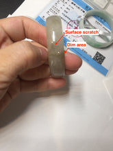 Load image into Gallery viewer, 52.7mm Type A 100% Natural icy sunny green/gray/black/brown Jadeite Jade bangle AT49