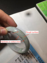 Load image into Gallery viewer, 52.5mm certified type A 100% Natural light green/yellow/purple(FU LU Shou) oval jadeite jade bangle AK59-0766