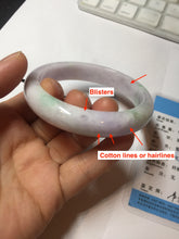 Load image into Gallery viewer, 59.5mm certified 100% natural Type A sunny green/purple white jadeite jade bangle PC197-1217