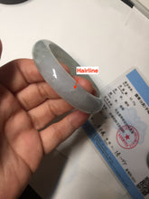 Load image into Gallery viewer, 53.4mm Certified Type A 100% Natural icy watery light green purple jadeite Jade bangle BK122-3397