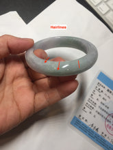 Load image into Gallery viewer, 52.7mm certified 100% natural Type A light green/purple jadeite jade bangle PE10-0323